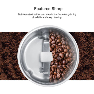 Portable Electric Coffee Bean Grinder Mill Kitchen Tool Herbs Salt Pepper Spices Nuts Grains Mini Medicine Flour Powder Crusher - The Grace