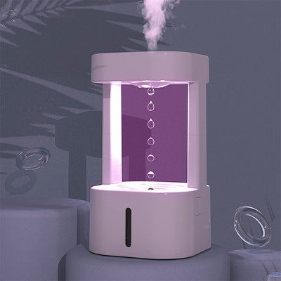 Creative Anti-gravity Water Drop Humidifier Air Conditioning Mist Spray Household Quiet Bedroom Office With 580ML Water Tank - The Grace