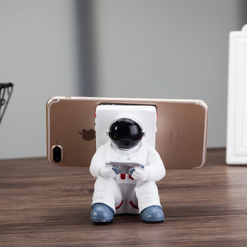 Simple Astronaut Mobile Phone Stand Student Desktop Holder Cute Spaceman Cell Phone Holder Creative Gift Small Desk Decoration - The Grace