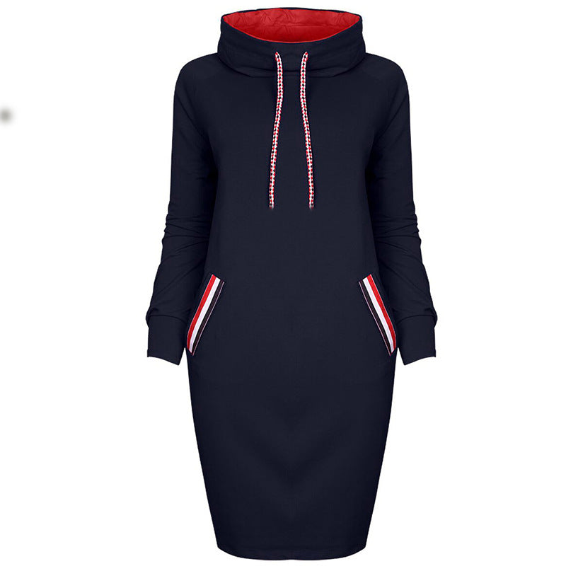 Autumn winter dress Long sleeve vestidos Casual party dresses vestido de festa women dress plus size High collar robe femme - The Grace