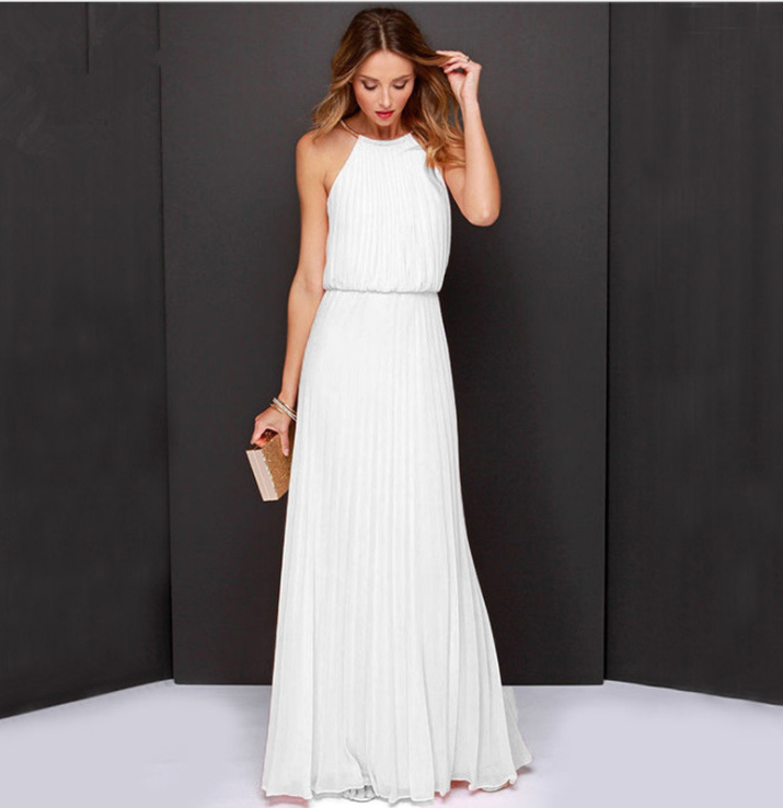 Women Halter Chiffon Maxi Dress - The Grace