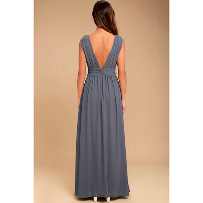 Women's Fashion Deep V Sleeveless Long Dress - The Grace