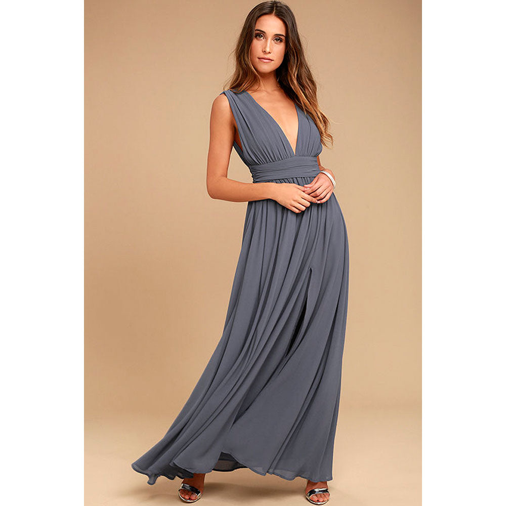 Women's Fashion Deep V Sleeveless Long Dress - The Grace