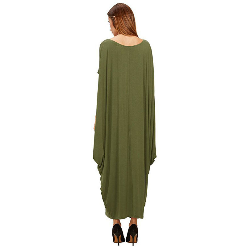 Loose Dress Cross-border Aliexpress Amazon Wish Explosion Solid Color Pleated Long Skirt - The Grace