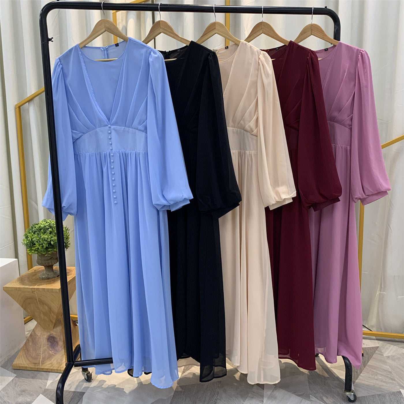 High-density Double Chiffon Fashion Simple And Elegant Dress - The Grace