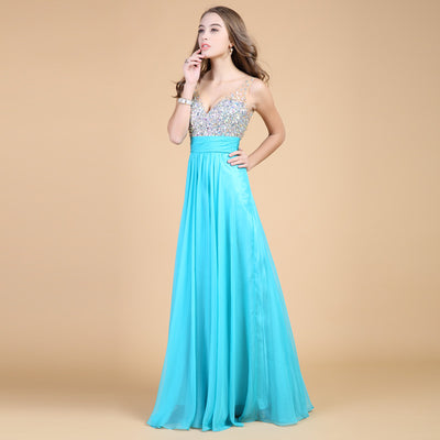 Evening Dress Long Banquet Toast Wedding Dress Evening Dress Chiffon Long Skirt - The Grace