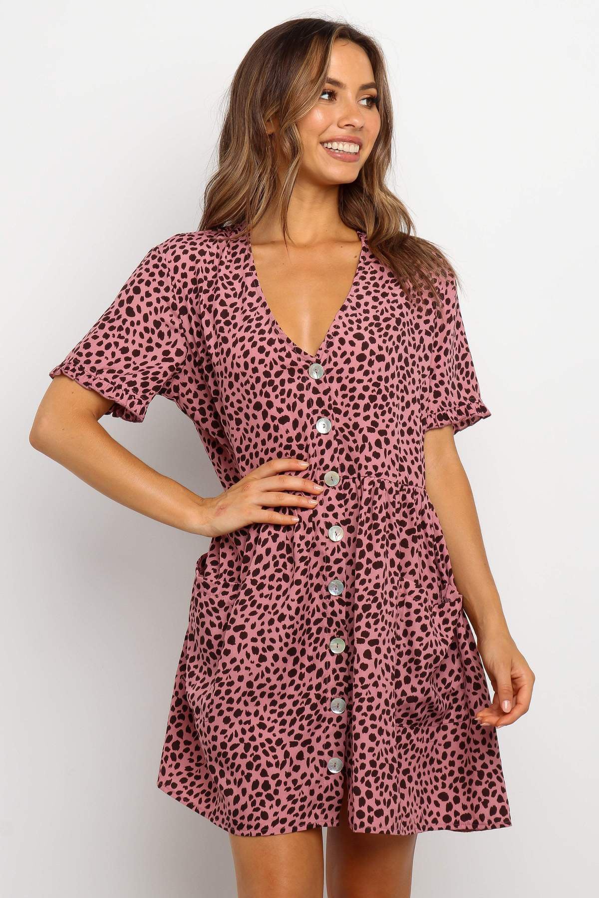 Summer Women Mini Dresses Spring Short Sleeve Dot Printed - The Grace