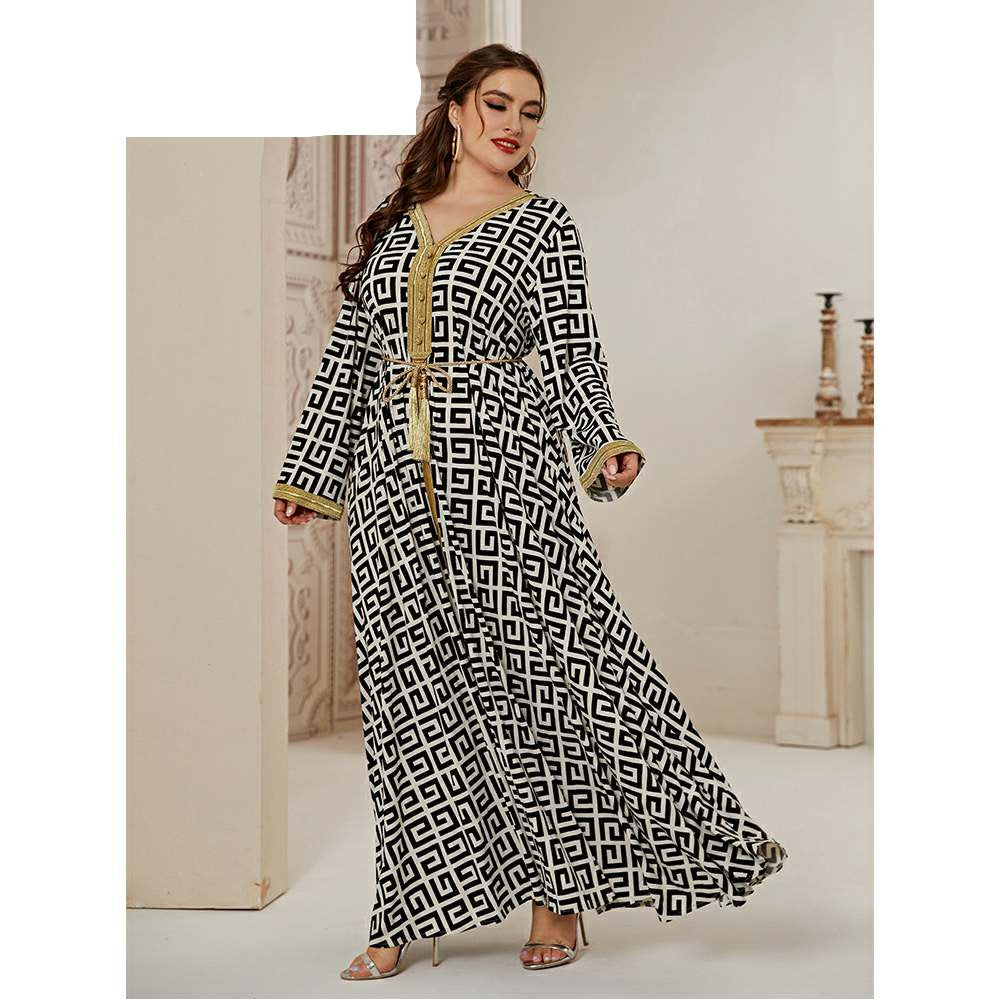 Longue Printers Femmes Days Robes Grande Grand Dress - The Grace