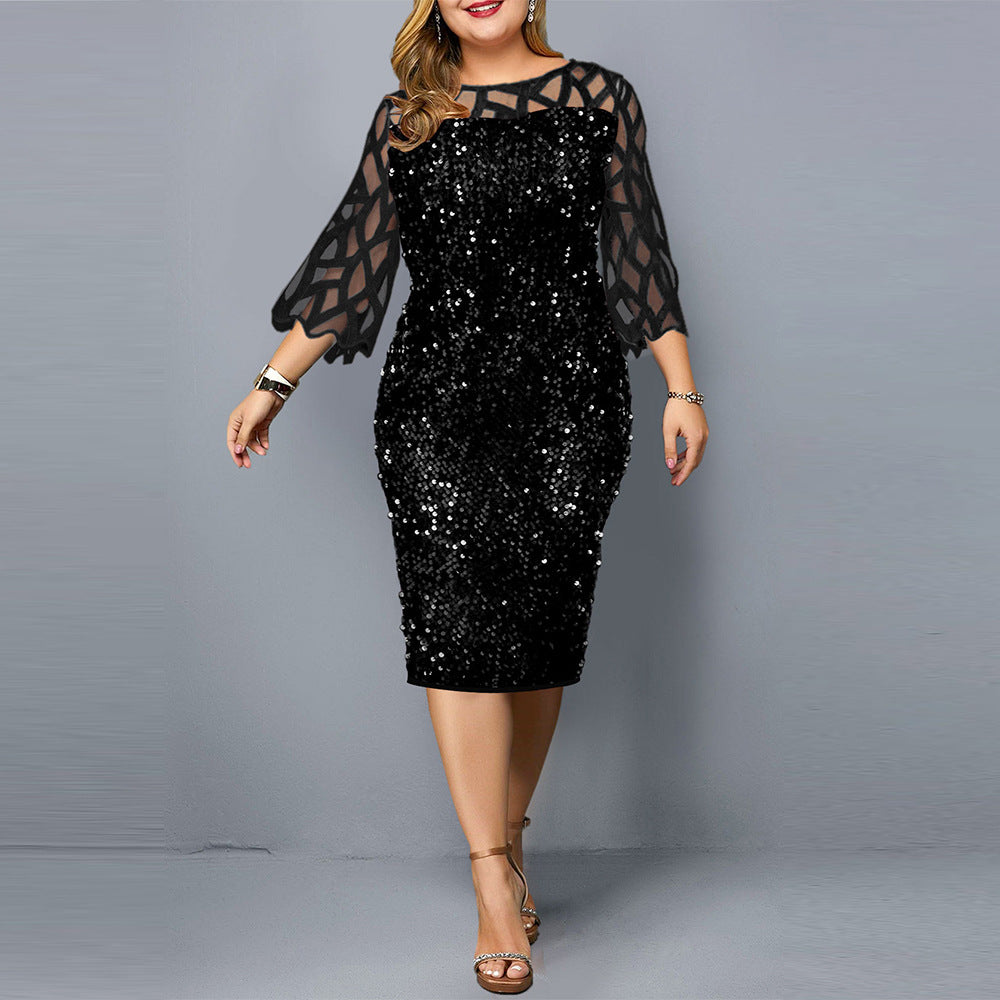 Party Dresses Sequin Plus Size Women's Sexy Night Club Dress - The Grace