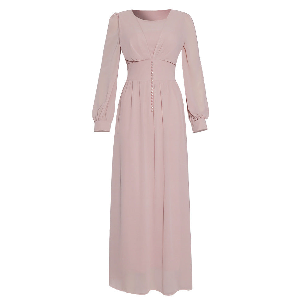 Muslim Women's Clothing Long Sleeve Chiffon Dress - The Grace