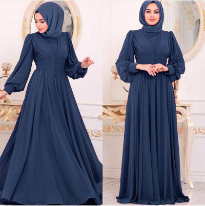 Muslim Women's Clothing Long Sleeve Chiffon Dress - The Grace