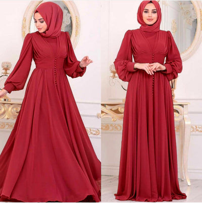 Muslim Women's Clothing Long Sleeve Chiffon Dress - The Grace