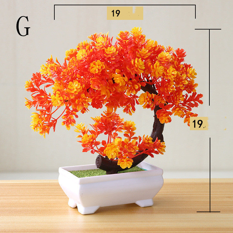 Simulation Plant Bonsai Simulation Small Tree Potted Plastic Flower Potted Green Plants