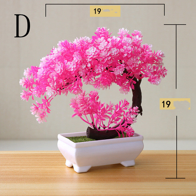 Simulation Plant Bonsai Simulation Small Tree Potted Plastic Flower Potted Green Plants