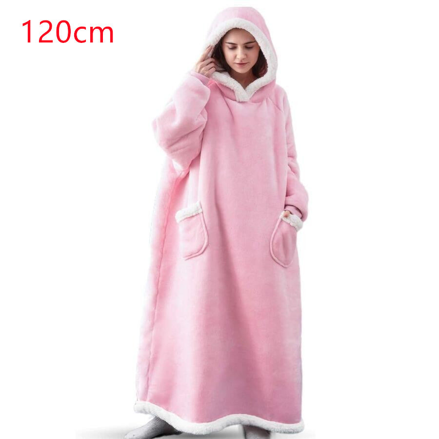 Winter TV Hoodie Blanket Winter Warm Home Clothes Women Men Oversized Pullover With Pockets - The Grace