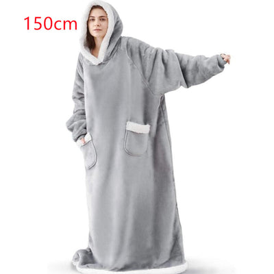 Winter TV Hoodie Blanket Winter Warm Home Clothes Women Men Oversized Pullover With Pockets - The Grace