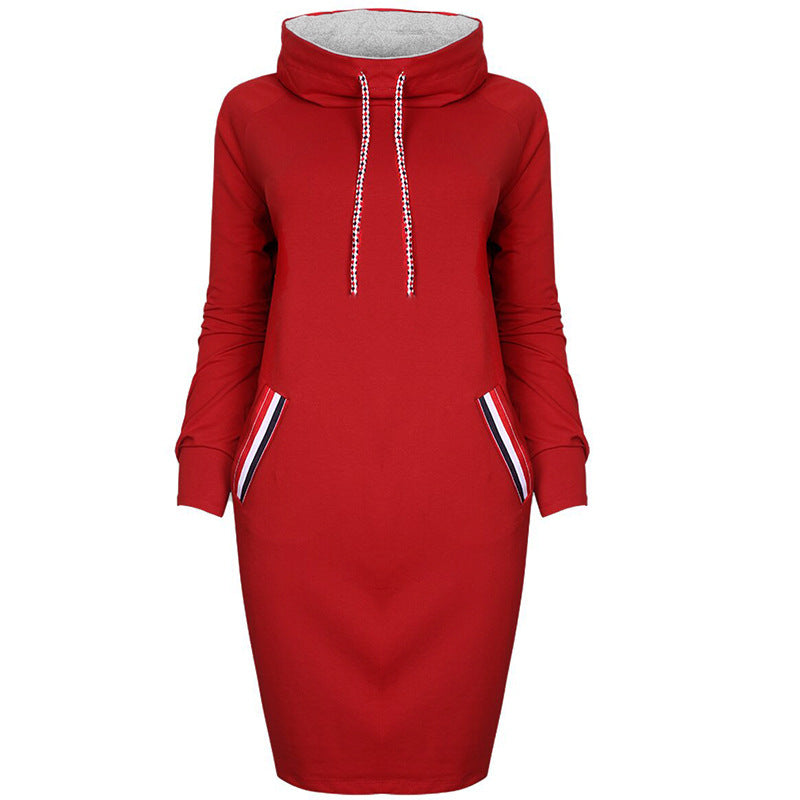 Autumn winter dress Long sleeve vestidos Casual party dresses vestido de festa women dress plus size High collar robe femme - The Grace