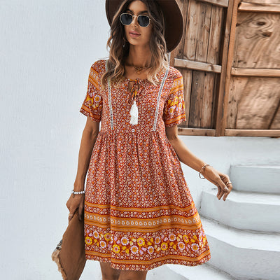 Fashion Women's Wear Amazon Print Dress Bohemian Style - The Grace