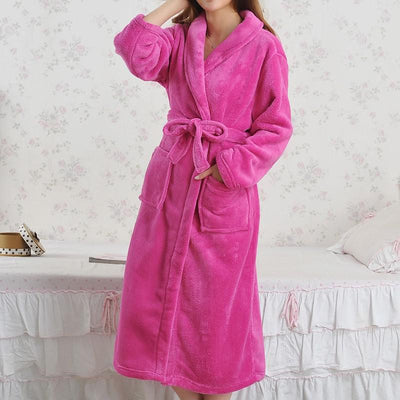 Thickened Flannel Long-sleeved Bathrobes