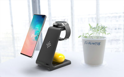 3 In 1 Fast Charging Station Wireless Charger Stand Wireless Quick Charge Dock For Phone Holder - The Grace