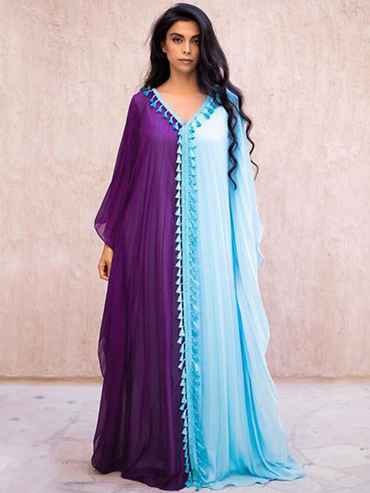 Spring And Summer New Women's Clothing Middle East Tassel Tassels Dress Muslim Robe Long Skirt - The Grace