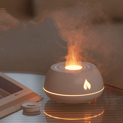 Flame Humidifier Aromatherapy Diffuser 7 Colors Light Home Air Humidifier 130ML USB Room Fragrance Essential Oil Diffuser - The Grace