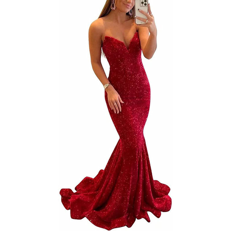 Sequin Evening Dresses For Women Formal Long Prom Party Gowns - The Grace