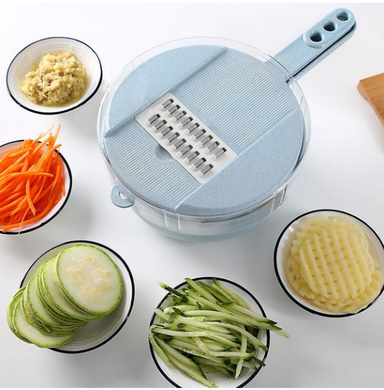 8 In 1 Mandoline Slicer Vegetable Slicer Potato Peeler Carrot Onion Grater With Strainer Vegetable Cutter Kitchen Accessories - The Grace