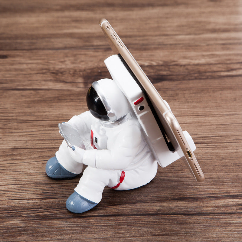 Simple Astronaut Mobile Phone Stand Student Desktop Holder Cute Spaceman Cell Phone Holder Creative Gift Small Desk Decoration - The Grace