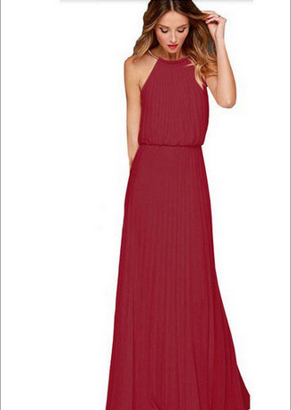 Women Halter Chiffon Maxi Dress - The Grace