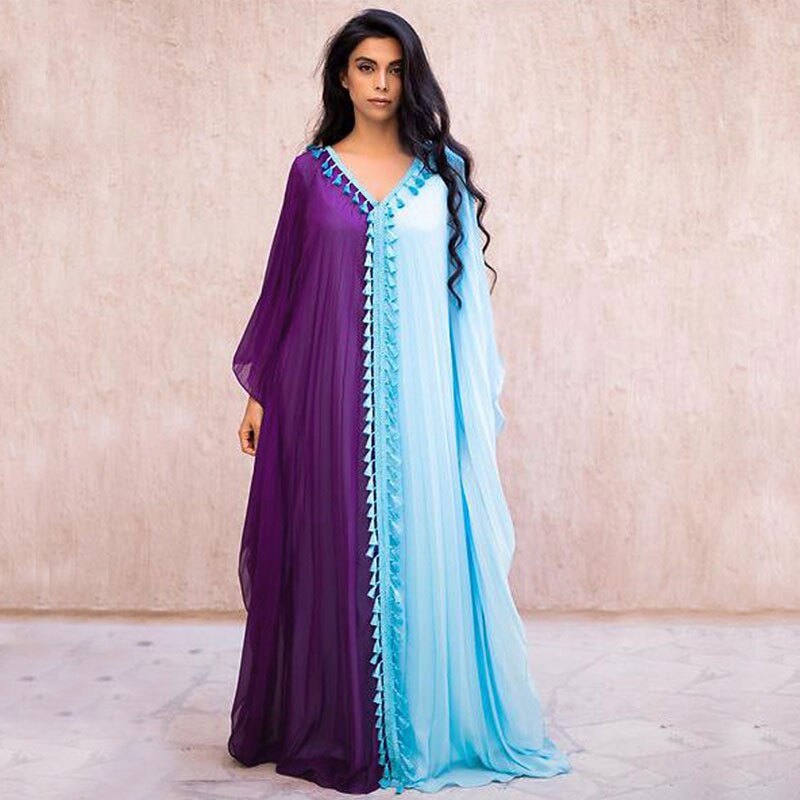 Spring And Summer New Women's Clothing Middle East Tassel Tassels Dress Muslim Robe Long Skirt - The Grace