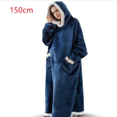 Winter TV Hoodie Blanket Winter Warm Home Clothes Women Men Oversized Pullover With Pockets - The Grace