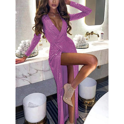 Women's Sexy Slim Evening Dress Long Sleeve Dress - The Grace