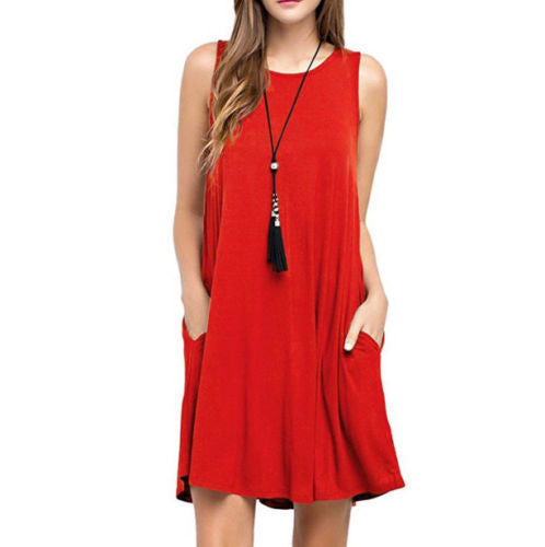 Summer Women Casual Pocket Dress Ladies T Shirt Dresses - The Grace