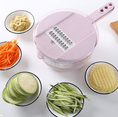 8 In 1 Mandoline Slicer Vegetable Slicer Potato Peeler Carrot Onion Grater With Strainer Vegetable Cutter Kitchen Accessories - The Grace