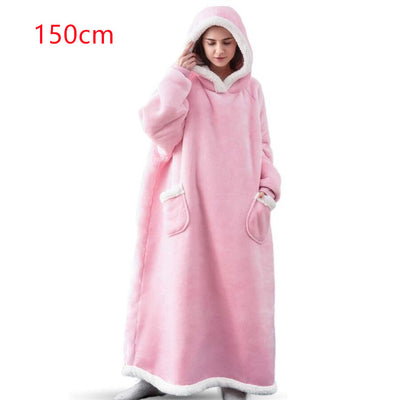 Winter TV Hoodie Blanket Winter Warm Home Clothes Women Men Oversized Pullover With Pockets - The Grace