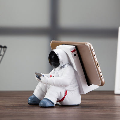 Simple Astronaut Mobile Phone Stand Student Desktop Holder Cute Spaceman Cell Phone Holder Creative Gift Small Desk Decoration - The Grace