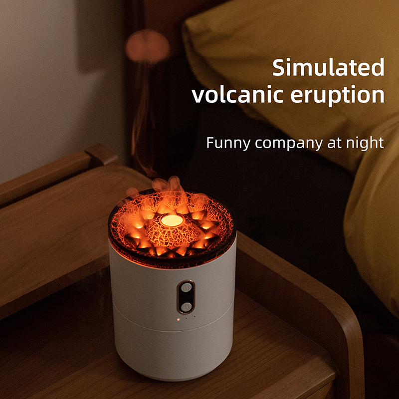 Volcanic Flame Aroma Essential Oil Diffuser USB Portable Jellyfish Air Humidifier Night Light Lamp Fragrance Humidifier - The Grace