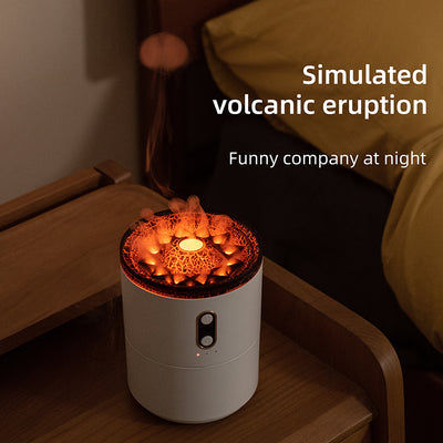 Volcanic Flame Aroma Essential Oil Diffuser USB Portable Jellyfish Air Humidifier Night Light Lamp Fragrance Humidifier - The Grace