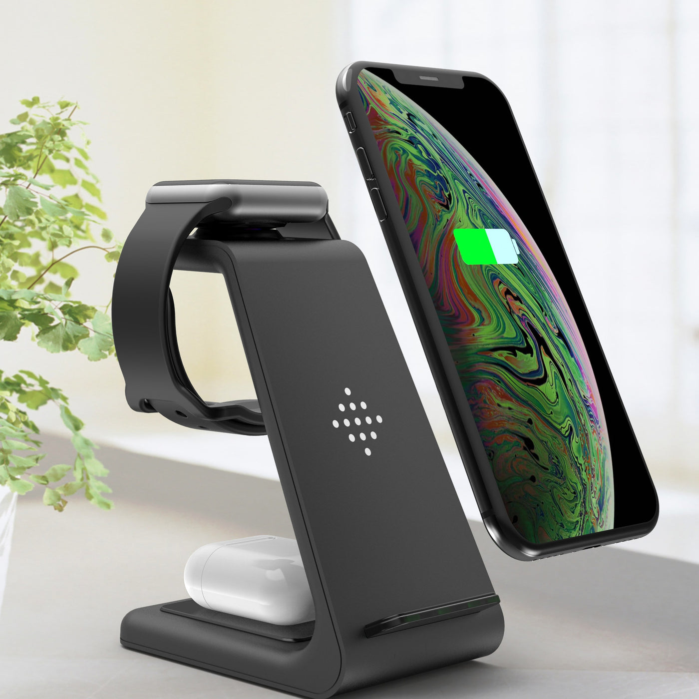 3 In 1 Fast Charging Station Wireless Charger Stand Wireless Quick Charge Dock For Phone Holder - The Grace