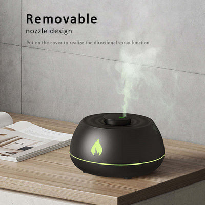 Flame Humidifier Aromatherapy Diffuser 7 Colors Light Home Air Humidifier 130ML USB Room Fragrance Essential Oil Diffuser - The Grace