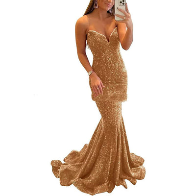 Sequin Evening Dresses For Women Formal Long Prom Party Gowns - The Grace