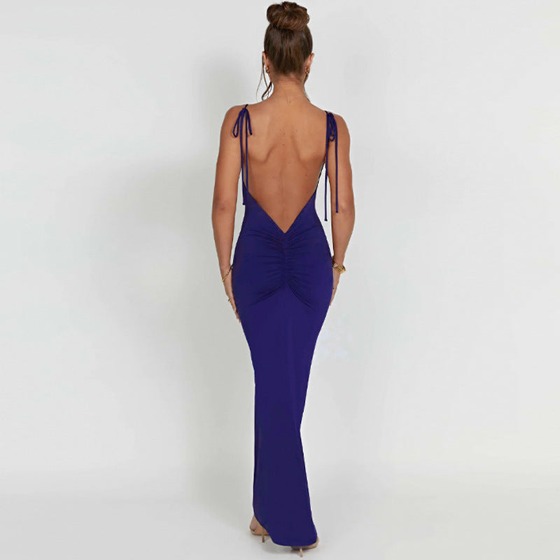 Style Sexy Backless Lace Up Slim-fit Sheath Dress - The Grace