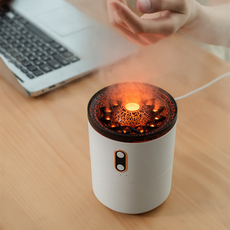 Volcanic Flame Aroma Essential Oil Diffuser USB Portable Jellyfish Air Humidifier Night Light Lamp Fragrance Humidifier - The Grace