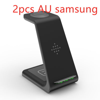 3 In 1 Fast Charging Station Wireless Charger Stand Wireless Quick Charge Dock For Phone Holder - The Grace