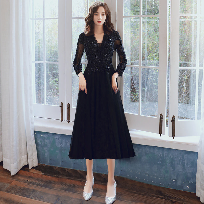 Black Evening Dress Feminine And Luxurious - The Grace