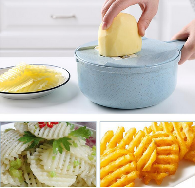 8 In 1 Mandoline Slicer Vegetable Slicer Potato Peeler Carrot Onion Grater With Strainer Vegetable Cutter Kitchen Accessories - The Grace