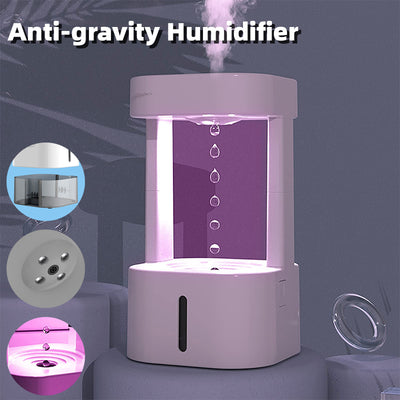 Creative Anti-gravity Water Drop Humidifier Air Conditioning Mist Spray Household Quiet Bedroom Office With 580ML Water Tank - The Grace