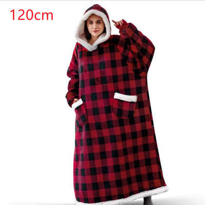 Winter TV Hoodie Blanket Winter Warm Home Clothes Women Men Oversized Pullover With Pockets - The Grace