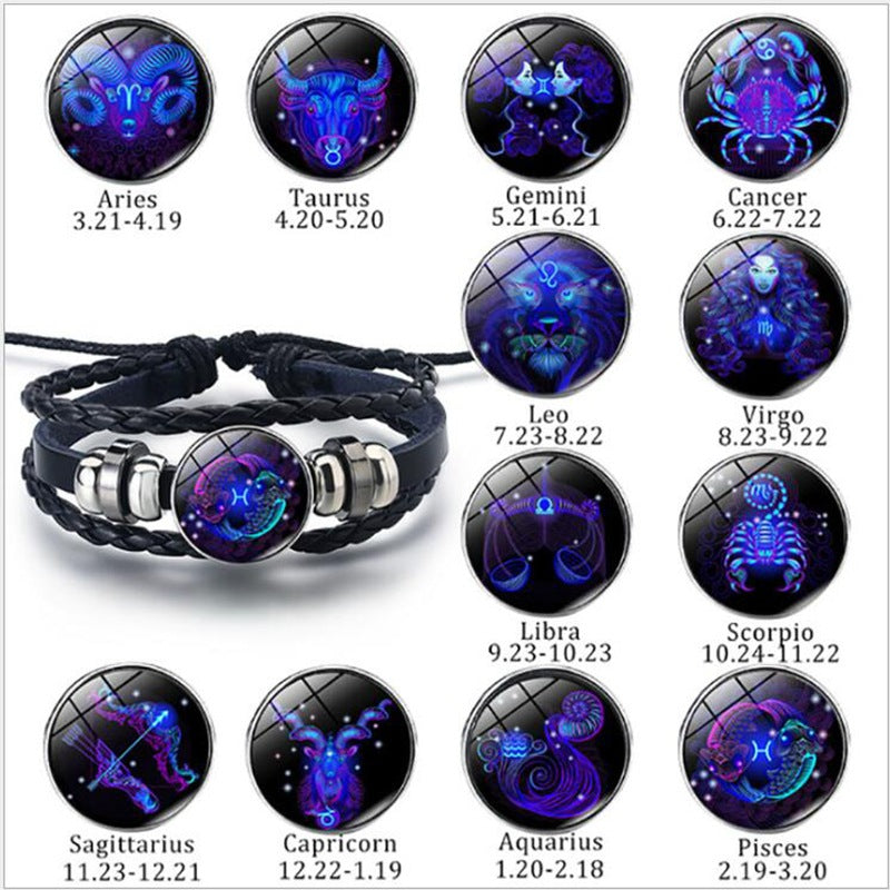 Zodiac Constellation Bracelet Braided Design Bracelet For Men Women Kids - The Grace